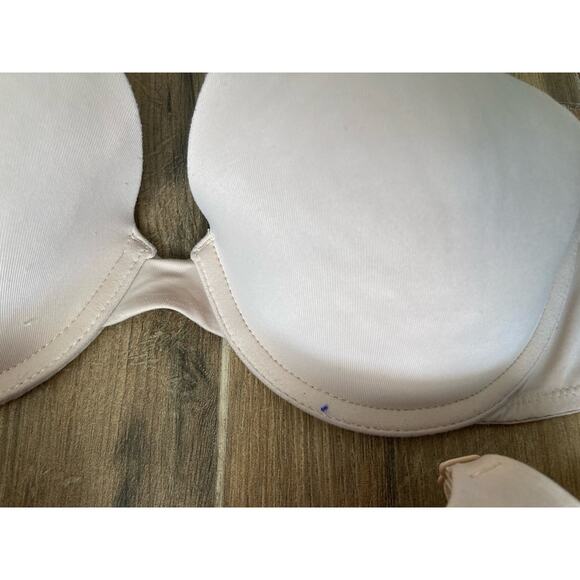 Victoria's Secret PINK Lightly Lined Bra 3 Pack 32D Beige and Black - Picture 3 of 8